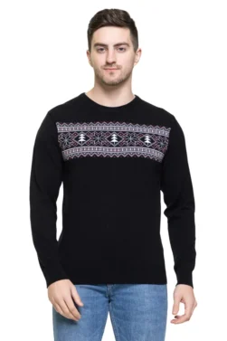 Pulakin Men’s 100% Acrylic Round Neck Sweater – Soft & Lightweight