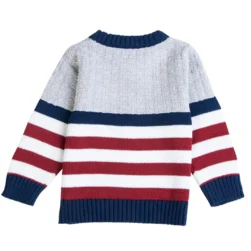 Pulakin Youth Boys’ Cotton Striper Round Neck Sweater