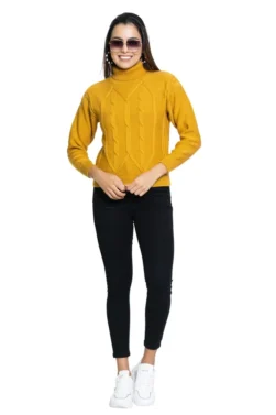 Women’s Trendy High Neck Sweatshirt by Pulakin