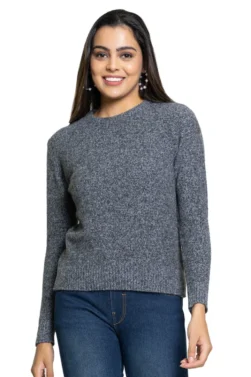 Pulakin Elegant Women’s Round Neck Knit Sweater