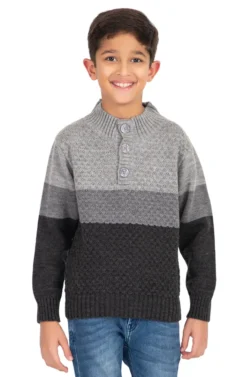 Pulakin Kids’ 100% Acrylic Multi-Stripe Hoodie Sweater for Boys